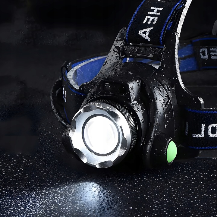 LATARKA CZOŁOWA LED ZOOM XML-T6 CREE LAMPKA CZOŁÓWKA ŁADOWARKA + AKUMULATOR