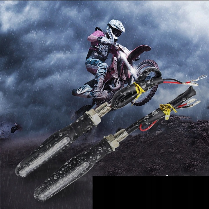 4x KIERUNKOWSKAZY 12 LED MOTOCYKL QUAD MIGACZ KIERUNKI DYNAMICZNE PŁYWAJĄCE