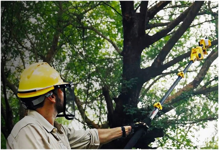 MINI PIŁA ŁAŃCUCHOWA PILARKA GAŁĘZIÓWKA AKUMULATOROWA 4" ZESTAW 2AKU IMOUM