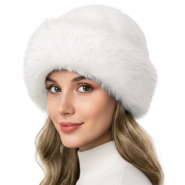 CZAPKA DAMSKA ZIMOWA MODNA ELEGANCKA CIEPŁA SZTUCZNE FUTERKO