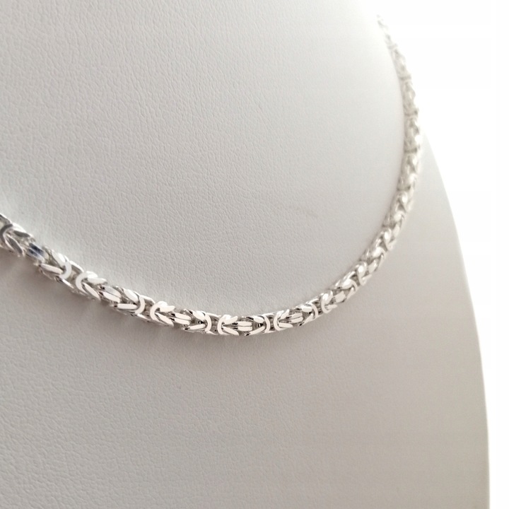 SREBRNY ŁAŃCUSZEK MĘSKI SPLOT KRÓLEWSKI 55 CM SREBRO 925 + GRATISY + GRAWER