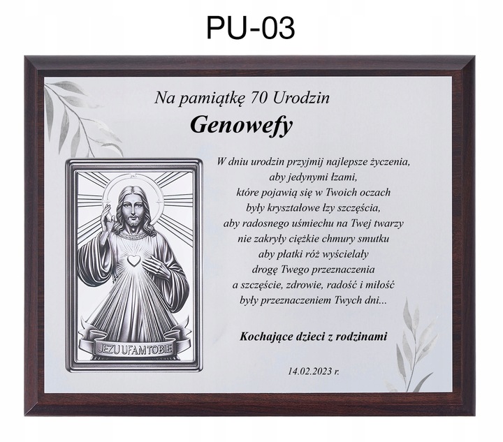 PREZENT NA URODZINY 18 30 40 45 50 60 65 70 80 90 OBRAZ W OZDOBNYM PUDEŁKU