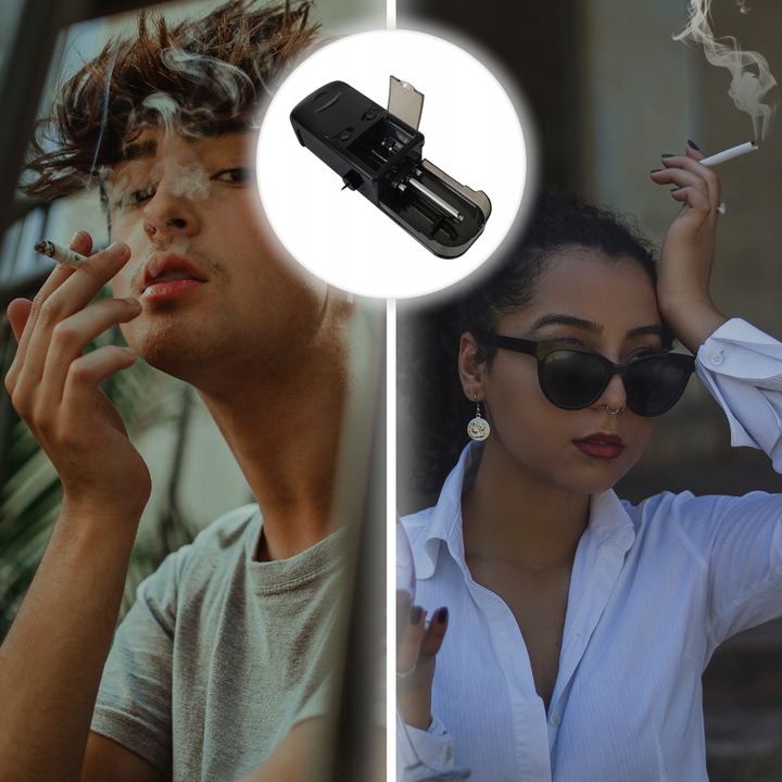 METALOWA Elektryczna Maszynka do Nabijania Papierosów Nabijarka Tytoniu 8mm