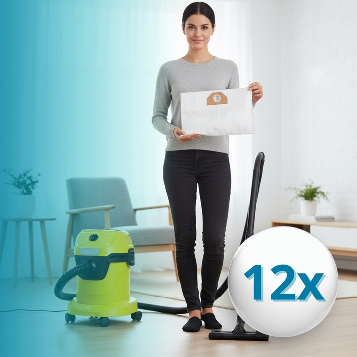 12x WORKI DO ODKURZACZA KARCHER WD3 WD 3 MV3 WD2 SE4001 KWD3 zestaw +