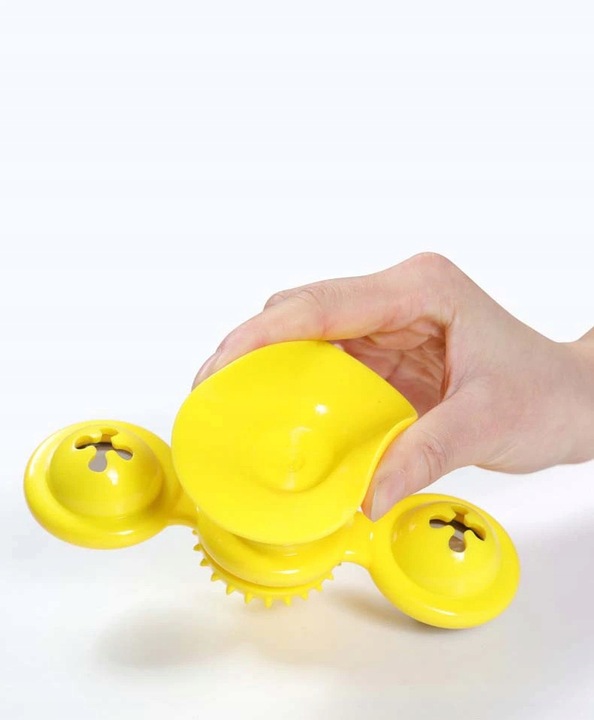 Gryzak z kocimiętką Interaktywna zabawka z przyssawką dla kota ŚWIECĄCA 360