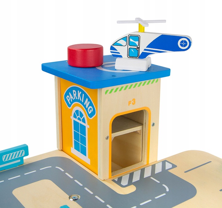 Garaż i parking 3 poziomy, auta (4) helikopter