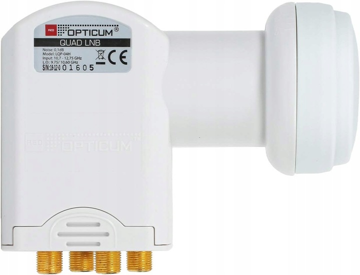 KONWERTER SATELITARNY SATELITY Quad LQP-04H na CZTERY OPTICUM Full HD