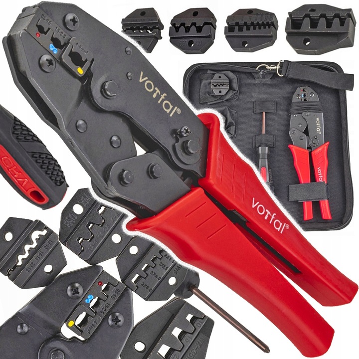 ZACISKARKA PRASKA DO KOŃCÓWEK KABLI KONEKTORÓW 5 MATRYC 0,5 mm² - 35