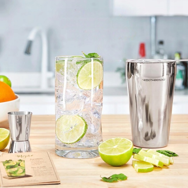 Profesjonalny Zestaw BARMAŃSKI do Drinków MIXOLOGY Shaker 710ml +PRZEPISY
