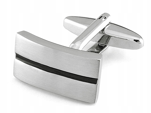 STALOWE SPINKI + PUDEŁKO Metalowa Spinka do Mankietów Koszuli Męska d6-12