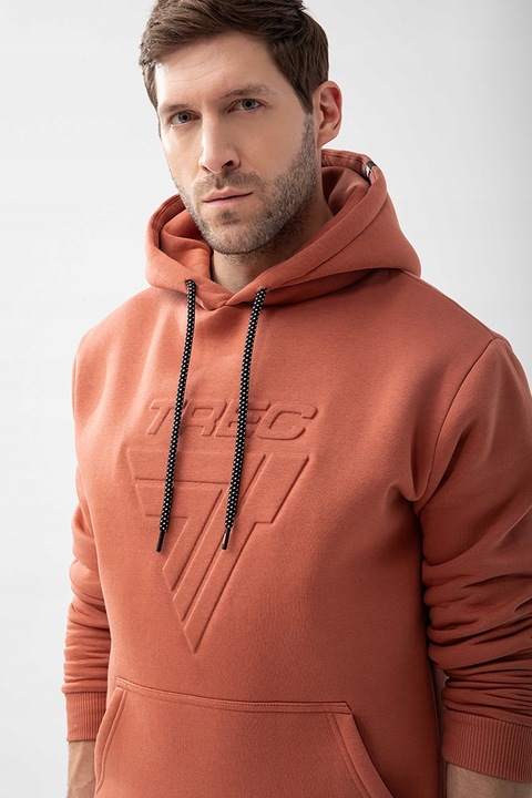 Brązowa męska bluza z kapturem BASIC HOODIE 150 T BROWN rozmiar S