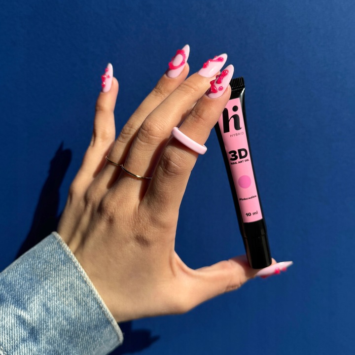 HI HYBRID GEL 3D ŻEL DO ZDOBIEŃ PAZNOKCI INVISIBABE TRANSPARENTNY 10ml