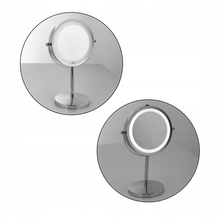 Lusterko do makijazu powiekszajace kosmetyczne z podświetleniem LED