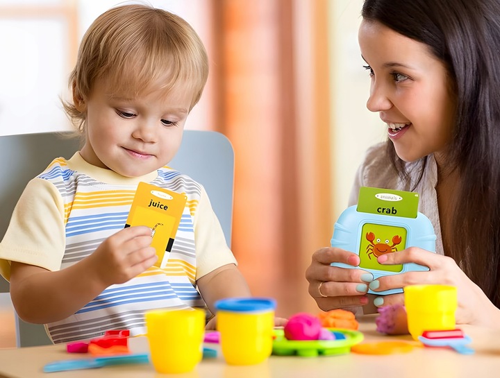 Czytnik Kart Nauka Słów Języka Angielskiego dla Dzieci 112 Kart 224 Słówek