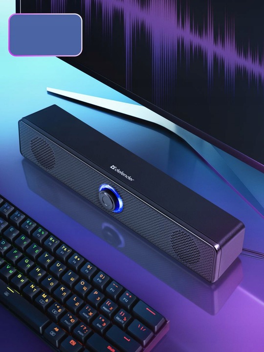 SOUNDBAR Głośniki Komputerowe do Laptopa USB LED Pokrętło Głośności