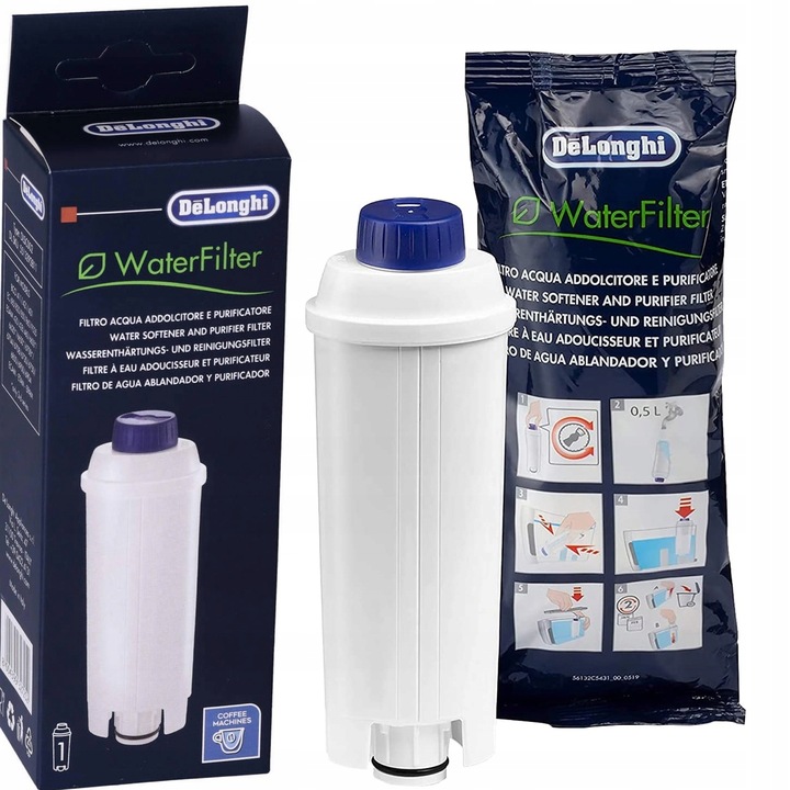 2x FILTR WKŁAD WODY do EKSPRESU ORYGINAŁ DeLonghi SER3017 DLS C002