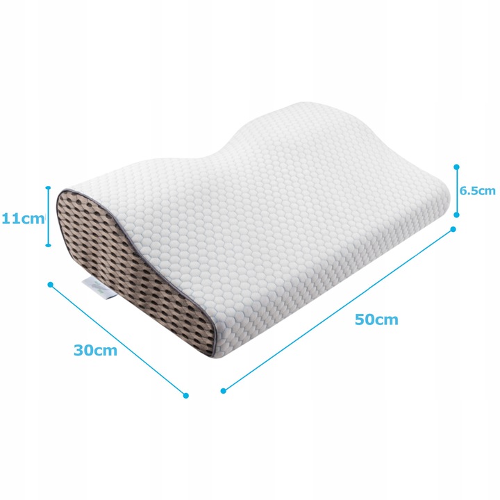 PODUSZKA ORTOPEDYCZNA DO SPANIA NA BOKU I BRZUCHU PROFILOWANA PIANKA MEMORY