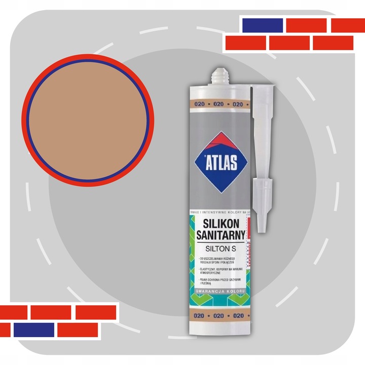 ATLAS SILIKON SILTON S 280ml - 020 BEŻOWY