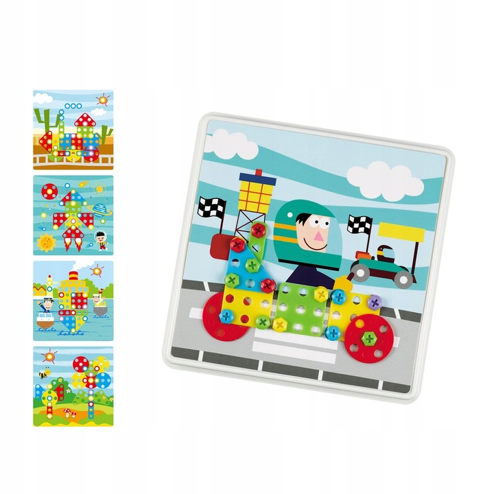 GRA UKŁADANKA MOTORYCZNA ŚRUBKOWY TRENING MAŁEJ RĄCZKI ASKATO