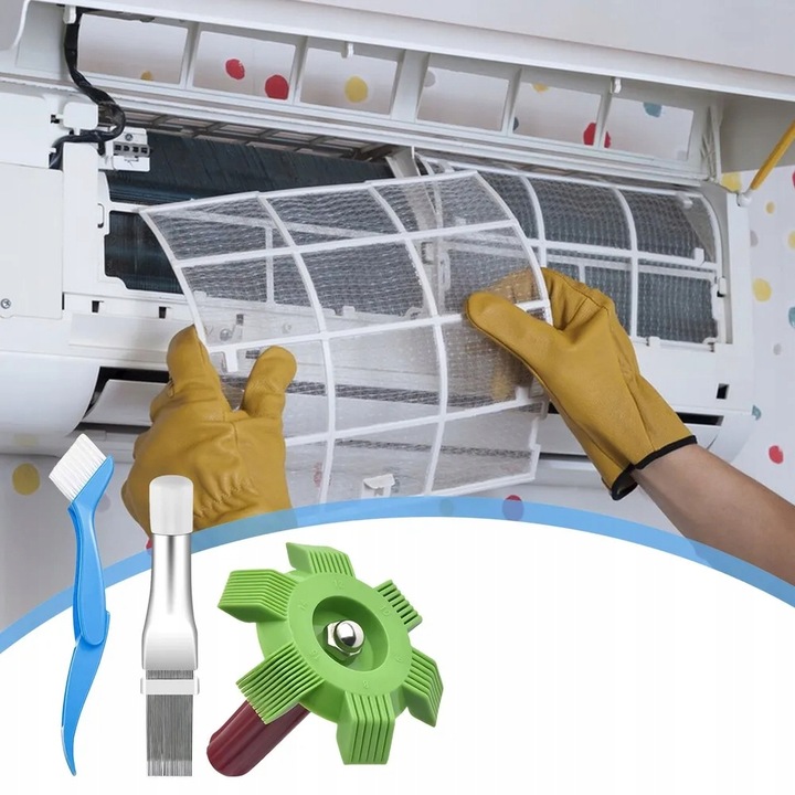 4szt ZESTAW SZCZOTEK GRZEBIENI DO CZYSZCZENIA KLIMATYZACJI SAMOCHODU