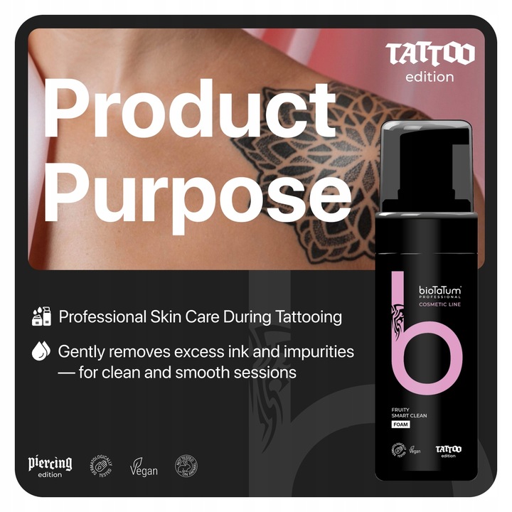 Pianka| Mydło do Tatuażu PMU BioTaTum 150ml| Fruity, 150 ml