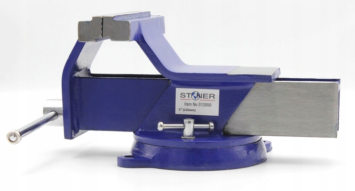 Imadło ŚLUSARSKIE 125mm Z KOWADŁEM OBROTOWE 360st. MOCNE SOLIDNE