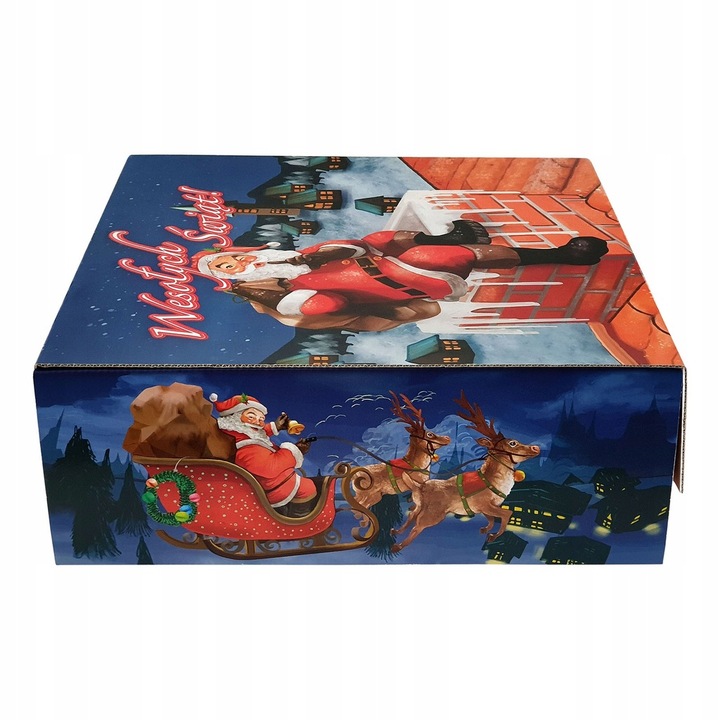 50 SZT - 1 SZT 15,85 ZŁ NETTO PUDEŁKO PREZENTOWE 34x35x13 CM MIKOŁAJ 1614