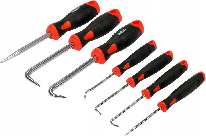 YATO ZESTAW 7 HACZYKÓW Z RĘKOJEŚCIĄ HAKI PODWAŻANIE SEPAROWANIE