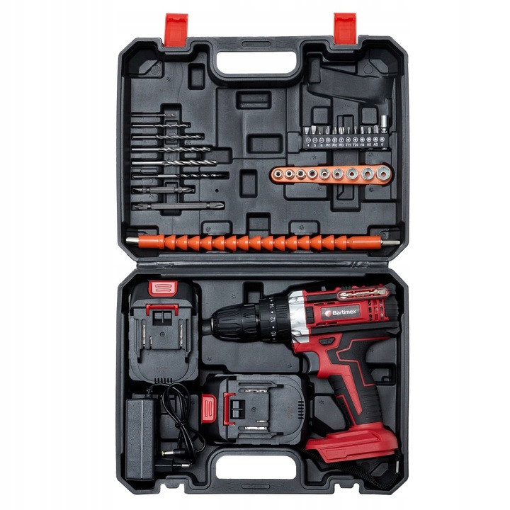 Wiertarko Wkrętarka 20V 2 akumulatory 2,0Ah Bity Wiertła Walizka