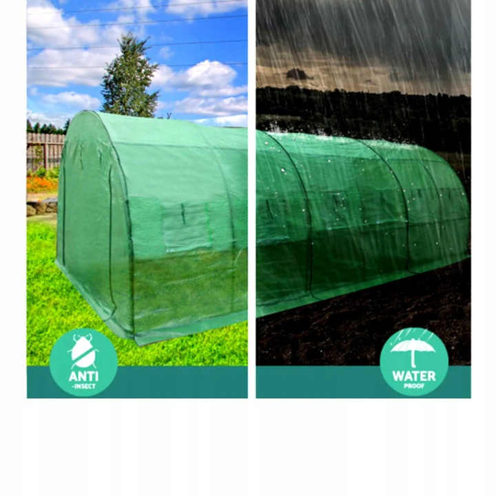 TUNEL FOLIOWY SZKLARNIA 3x6m FOLIA OGRODOWA 18m2 Mocny UV-4 Warzywa Owoce