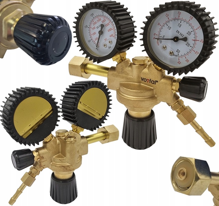 REDUKTOR BUTLOWY ARGON CO2 MIESZANKA MIG MAG TIG ZAWOREK DWUTLENEK