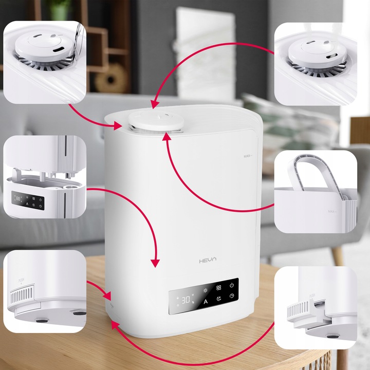 Nawilżacz powietrza ultradźwiękowy dyfuzor zapachowy MILO duży aż 5l