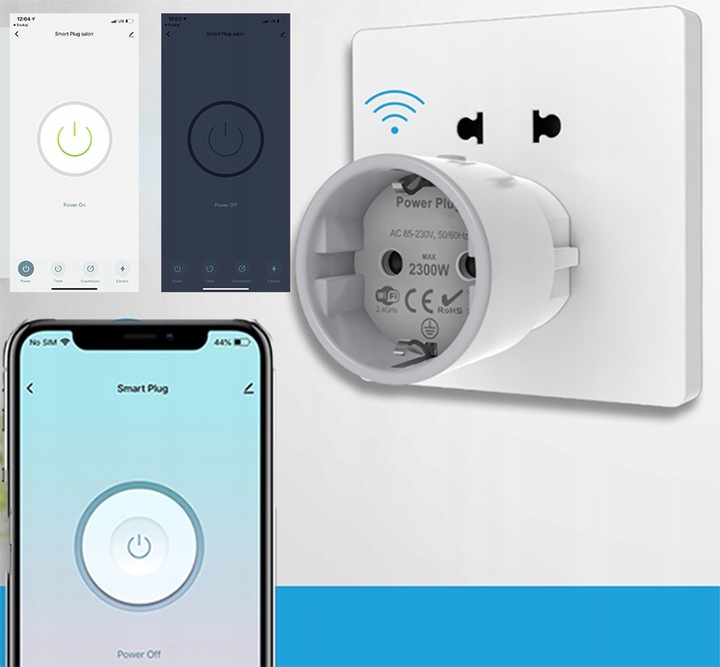 Inteligentne Gniazdko TUYA WIFI Smart 16A POMIAR