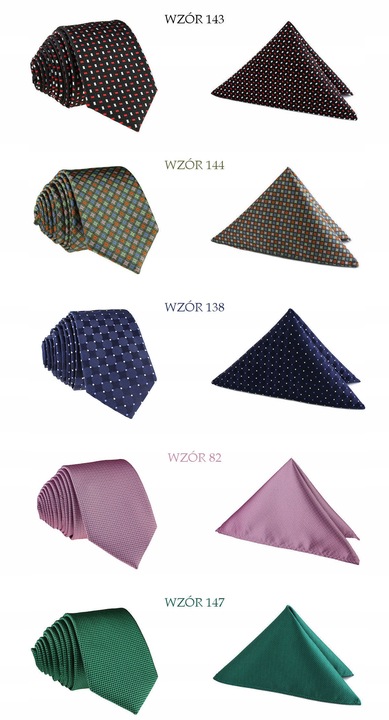 ZESTAW KOMPLET = KRAWAT i POSZETKA ( CHUSTECZKA )