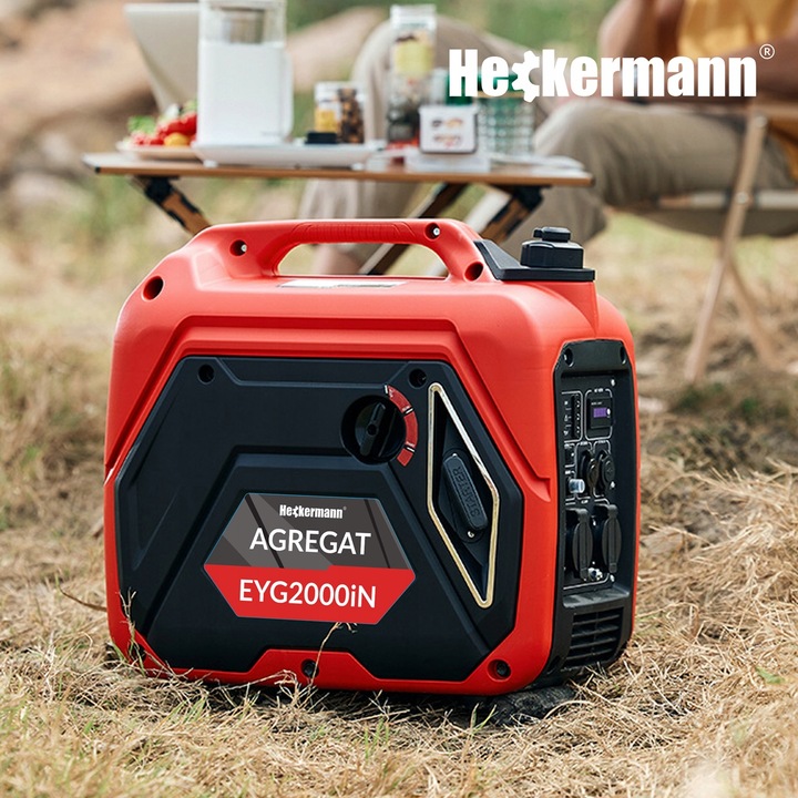 AGREGAT PRĄDOTWÓRCZY GENERATOR PRĄDU INWERTOROWY NA BENZYNĘ CICHY 2KW