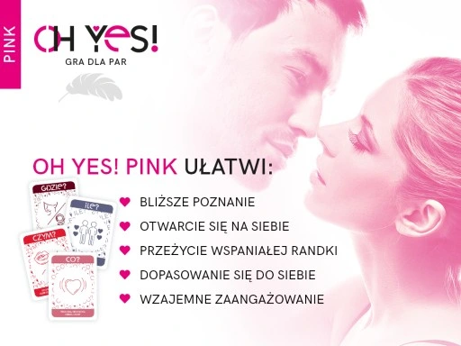 GRA DLA PAR - OH YES! PINK erotyczna wstępna WYZWANIA prezent WALENTYNKI