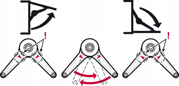 Siłownik meblowy do frontów HAFELE DUO rozwórka nożycowa podnośnik