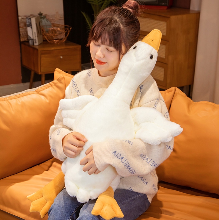 MASKOTKA PODUSZKA PLUSZAK GĘŚ PLUSZOWA XXL 90cm