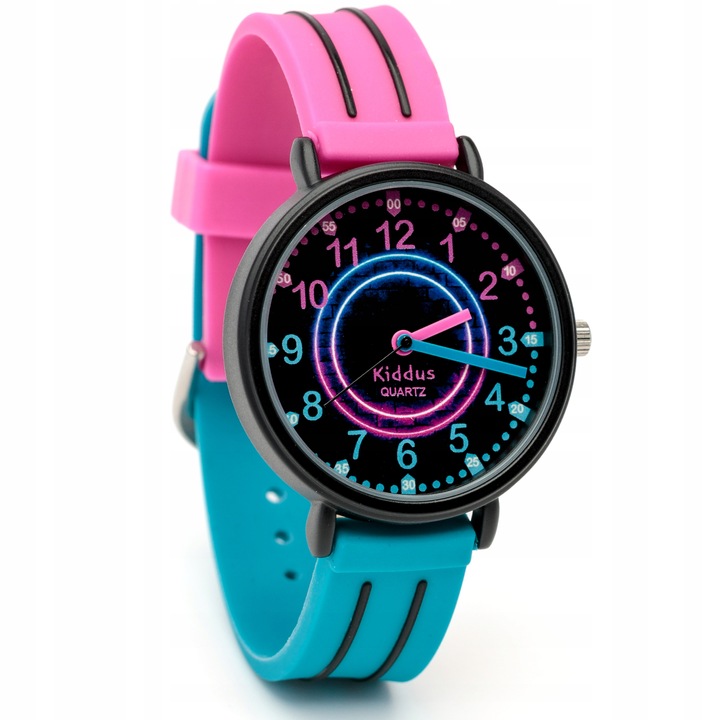 Kiddus Zegarek edukacyjny dla dzieci, idealny do nauki odczytywania godziny