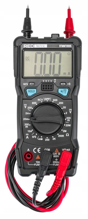 Miernik CYFROWY Elektryczny PROFESJONALNY Multimetr Prądu LCD 600V