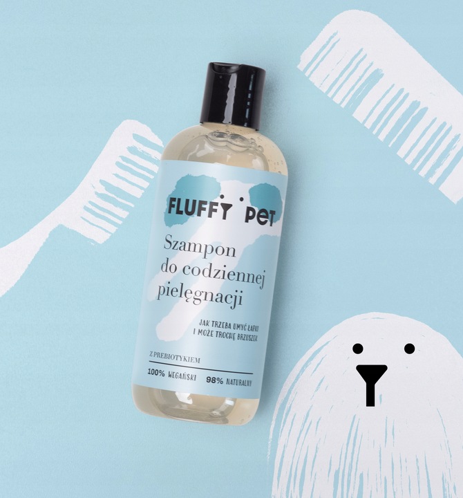 SZAMPON dla psów do codziennej pielęgnacji FluffyPet 300ml HIPOALERGICZNY