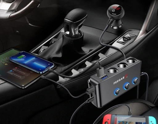 ROZDZIELACZ GNIAZDA ZAPALNICZKI FEEGAR 12-24V USB