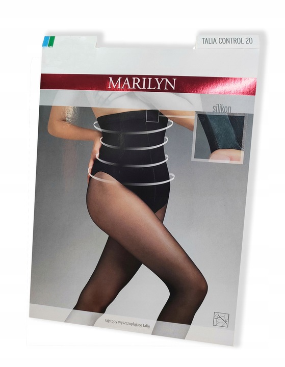 Rajstopy gładkie Marilyn Talia Control 20den czarny Nero rozmiar 3