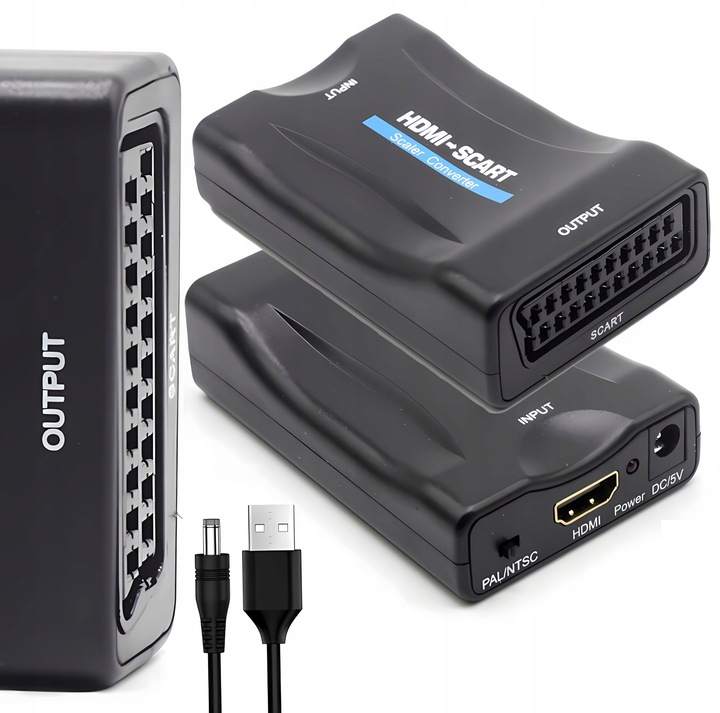 Konwerter Adapter HDMI 1080P 50Hz/60Hz na SCART Sygnał Cyfrowy Na Analogowy