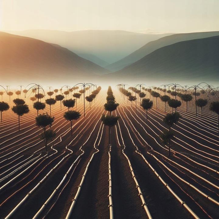 ZESTAW LINIA kroplująca Z KOMPENSACJĄ wąż ogrodu NAWODNIENIE 100M SET4