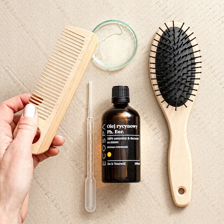 NATURALNY OLEJ RYCYNOWY NIERAFINOWANY TWARZ WŁOSY BRWI RZĘSY 100 ML ECOSPA