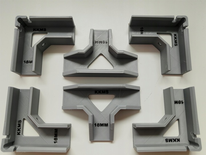 ZESTAW uchwytów stolarskich do korpusów montażu mebli 18mm TRZECIA