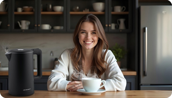 CZAJNIK ELEKTRYCZNY BEZPRZEWODOWY MODNY 1,7L BERDSEN