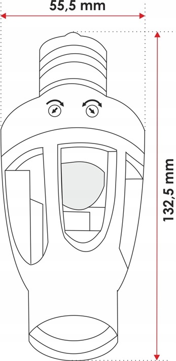 OPRAWKA ŻARÓWKI E27 Z CZUJNIKIEM RUCHU ZMIERZCHU PIR LED DO LAMPY