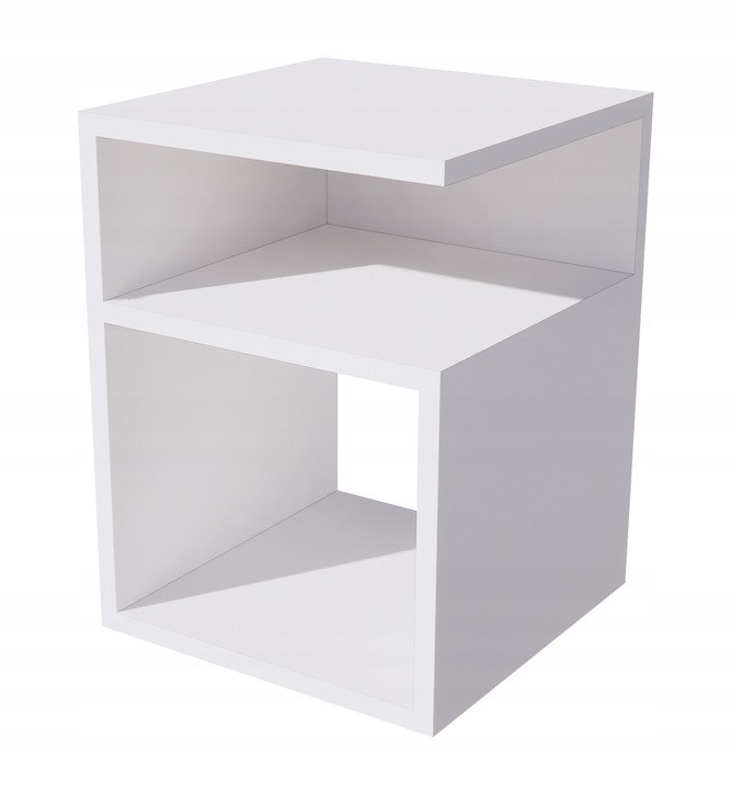 Szafka nocna szóstka, stolik bez szuflad, biały, sypialnia